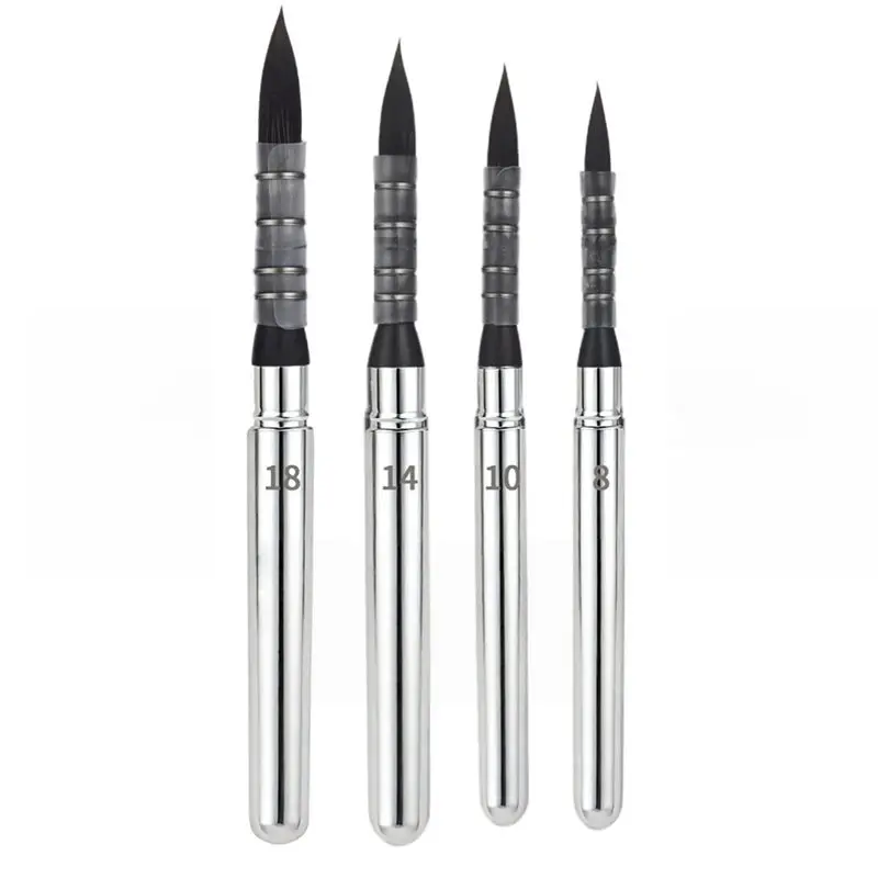mach-for-アートペインティング-アクリルペイント-4本セット-合成リス毛-水彩画用トラベルブラシ