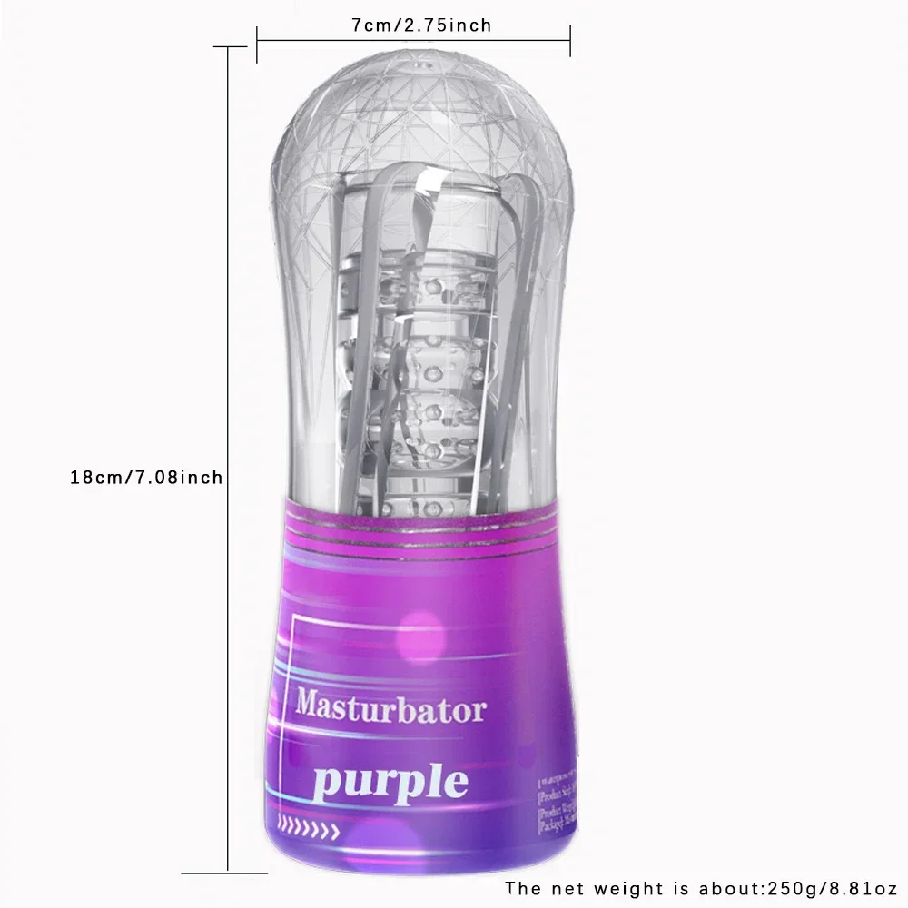 Male Masturbator Cup Air Sucking Penis Hole Channel Vagina Massage Delay Training Vacuum Soft Pocket Cup Adults Sex Toys For Men view 6