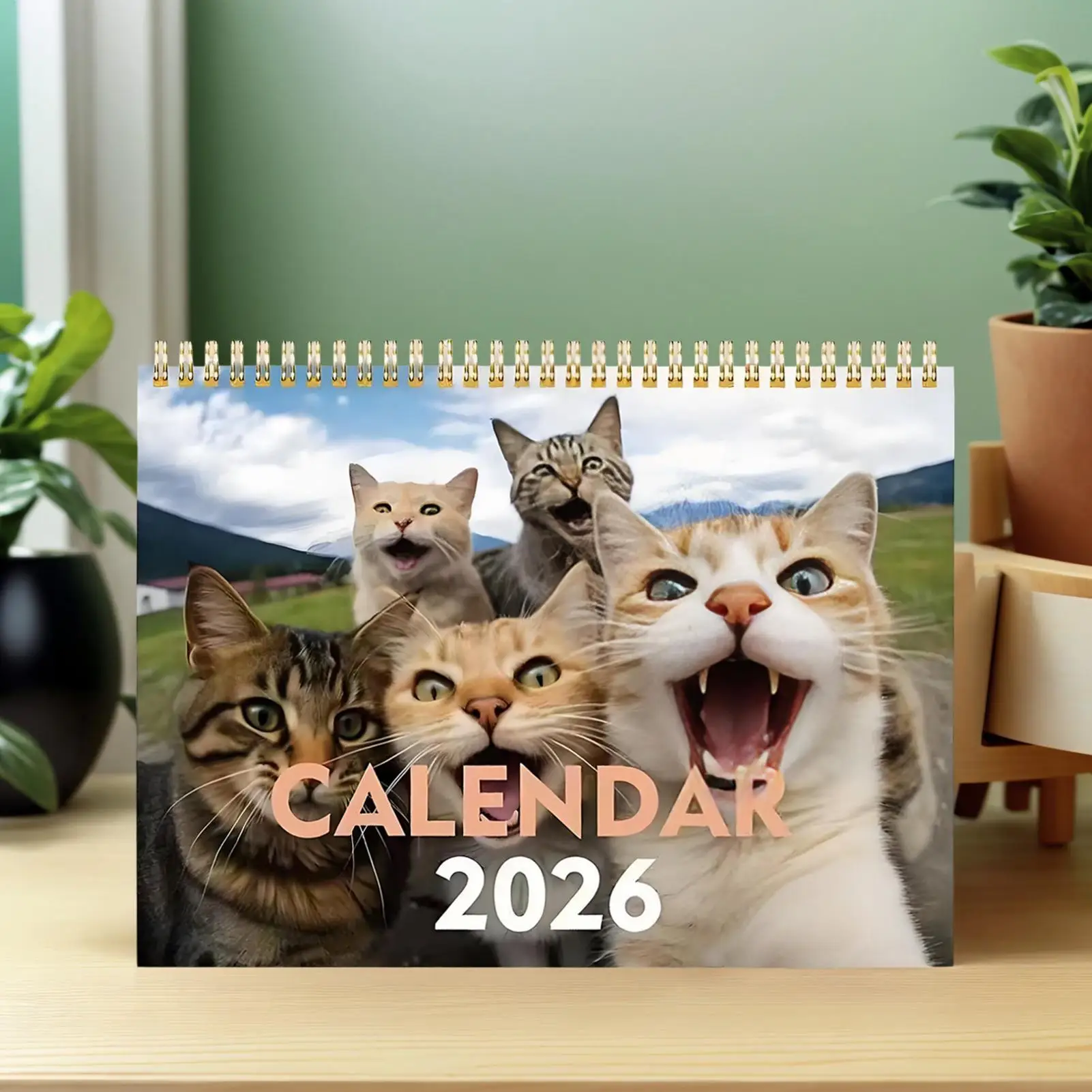 تقويم القط 2026 12 شهرًا جدول تقويم موضوع القط العمودي للبالغين والأطفال والطلاب والمعلمين وغرفة النوم والفصول الدراسية والمنزل