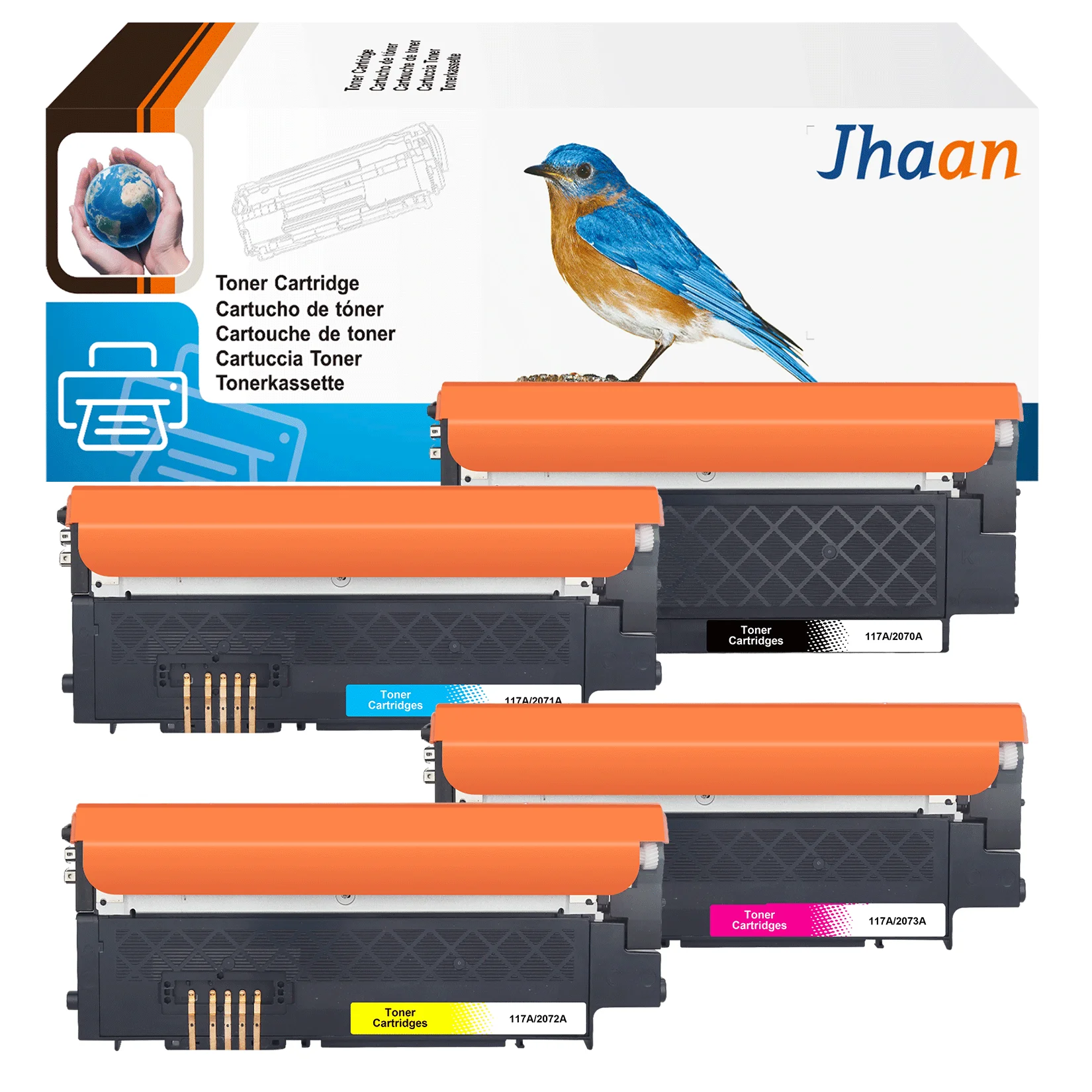 Jhaan 117A W2070A W2071A W2072A W2073A Toner kompatibel mit HP 117A für HP Color Laser MFP 178nw Toner für HP 150a 150nw – Detail 1