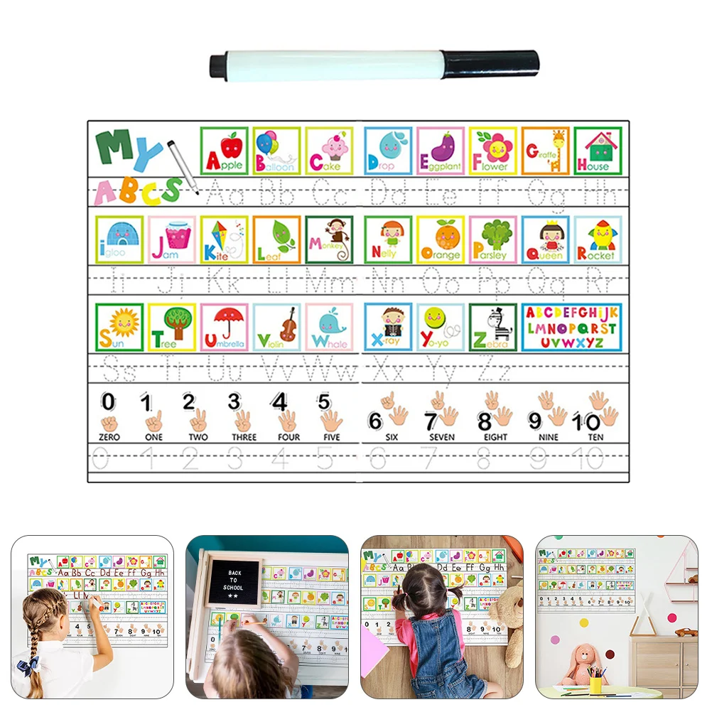 

1Set Erasable Alphabet Wall Sticker Educational Bedroom Wall Decal Kindergarten Letter Learning Self Adhesive Nursery Study