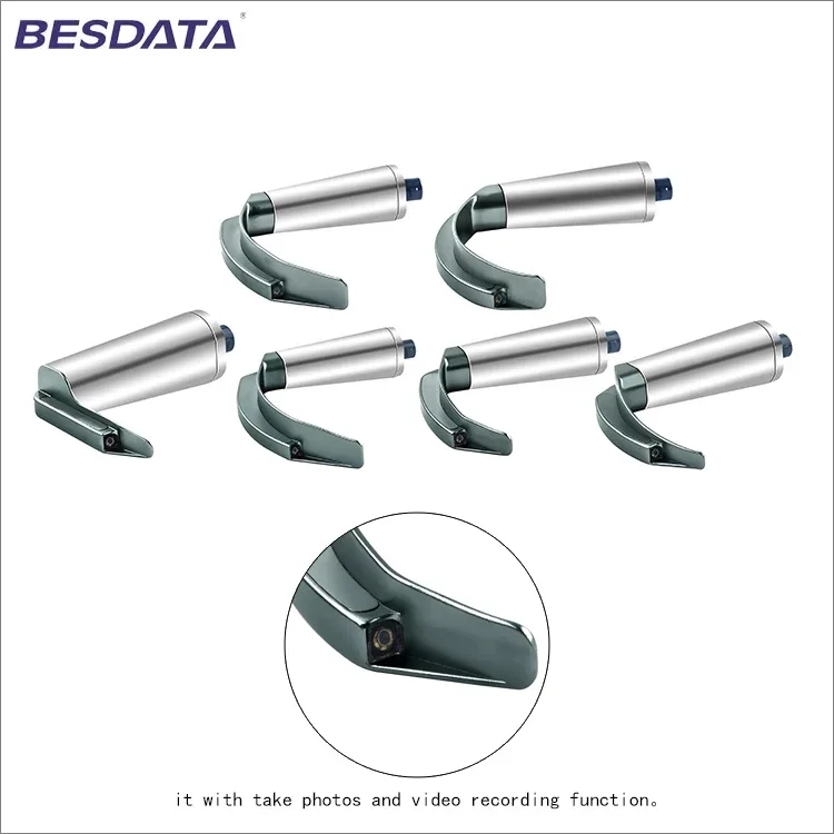 BESDATA Electric Video Laryngoscope Blade Cheap Price Reusable Steel intubation Tool for Airway Management