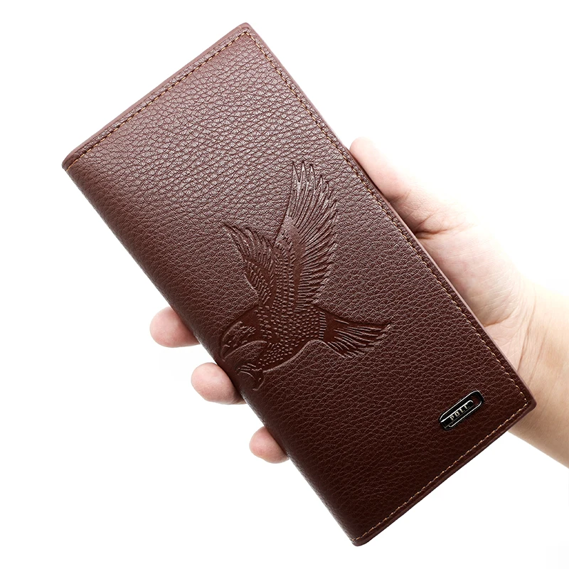 Nouveau portefeuille pour hommes à la mode et simple portefeuille long pour hommes en polyuréthane portefeuille multifonctionnel et multi-fentes pour cartes sac pour cartes