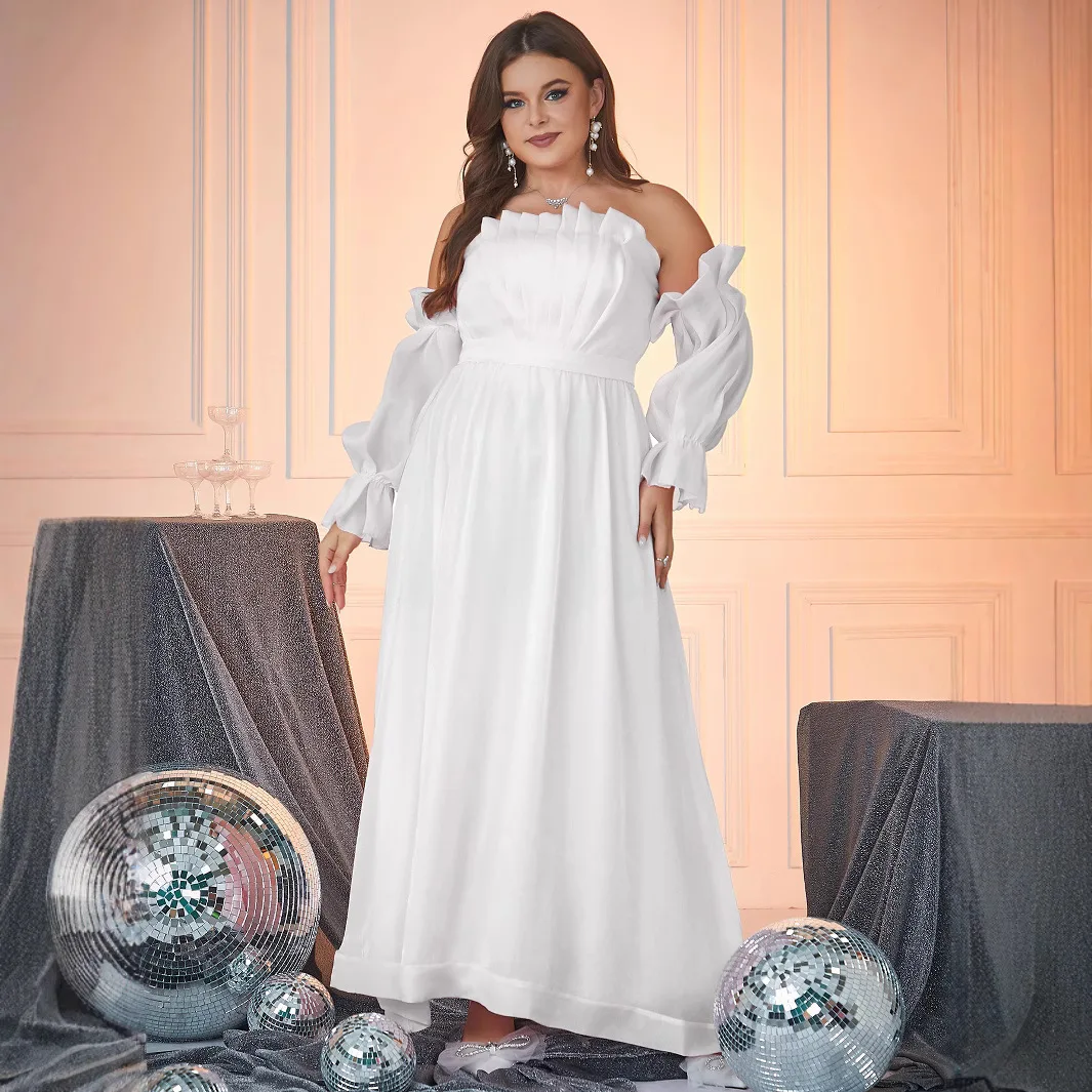 

Large Size Dress, Women's Lace One Shoulder, Elegant and Slim Fit Dress Sexy Dress 2025 Party Summer Elegantes Casual Y2k