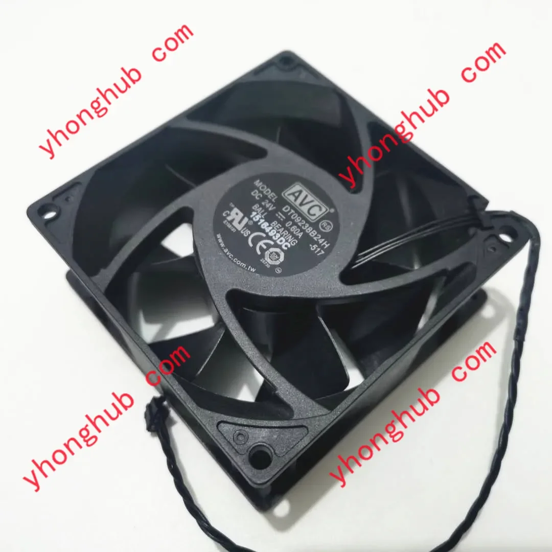 

AVC DT09238B24H 517 DC 24V 0.60A 90x90x38mm Server Cooling Fan