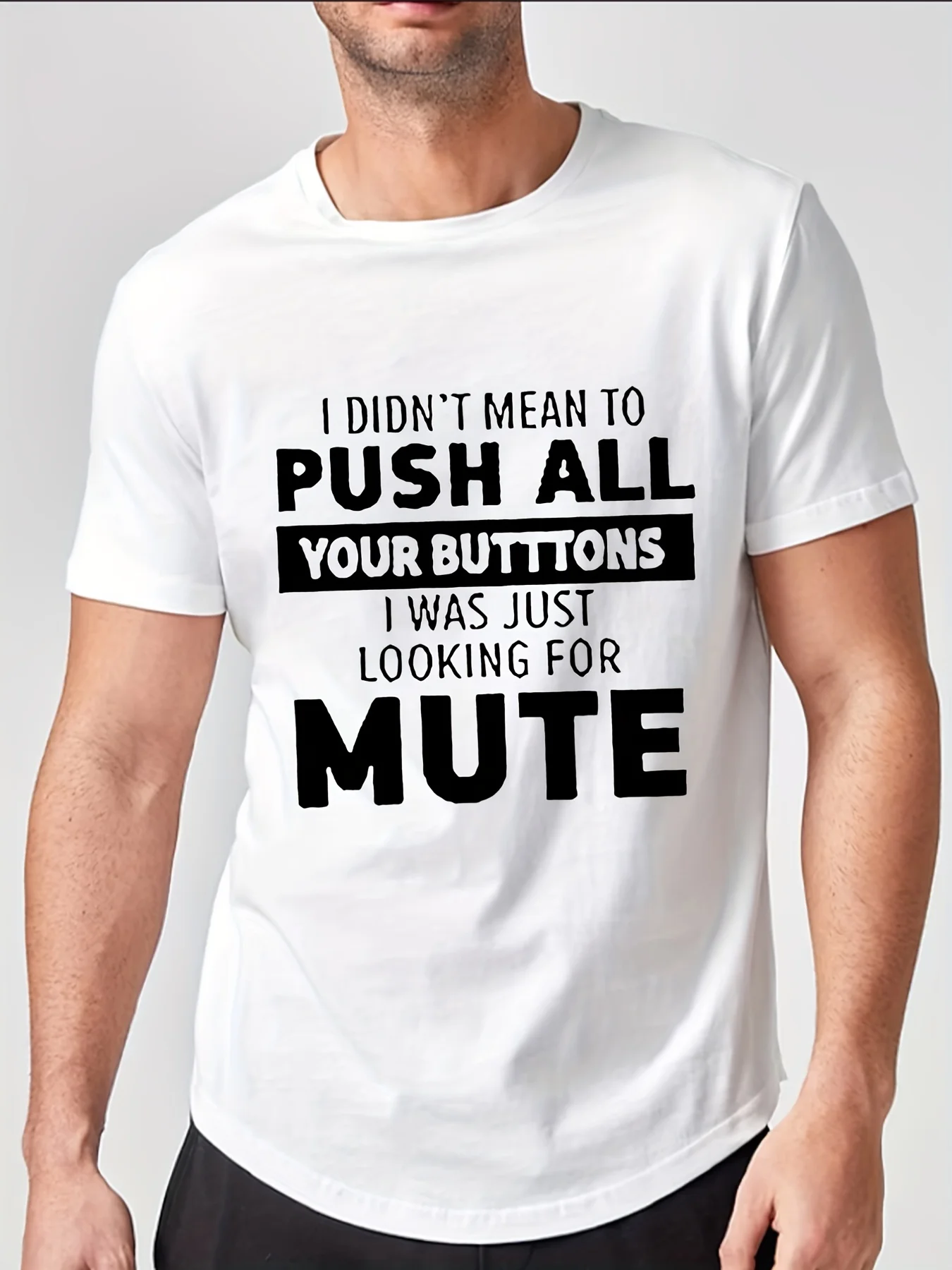 

Men's summer casual short-sleeved T-shirt with geometric pattern print