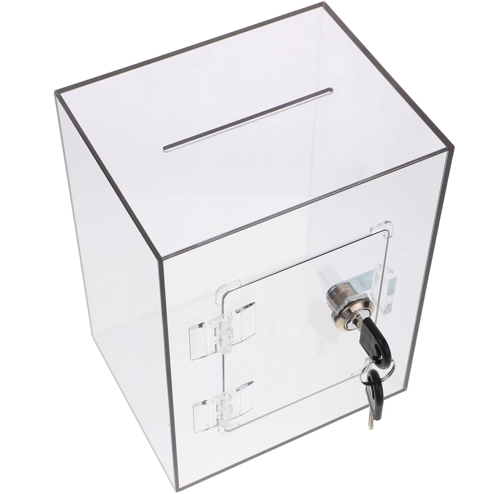 acrylic-clear-donation-box-with-lock-safe-ballot-suggestion-complaint-letter-box-for-fundraising-voting-collection