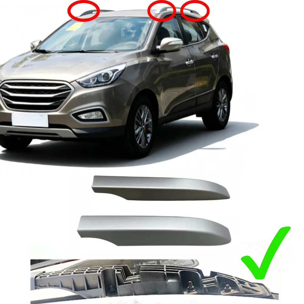 1 Piece Half‑View Sunroof Roof Rack Cover for Hyundai IX35 2010‑2017 Roof Luggage Rack Molding Trim Cap