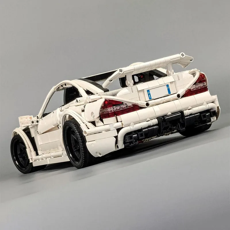 Modèle de voiture de ville MOC briques de construction SL65 blanc vitesse voiture de sport technologie modulaire cadeaux vacances assembler enfants jouets costume