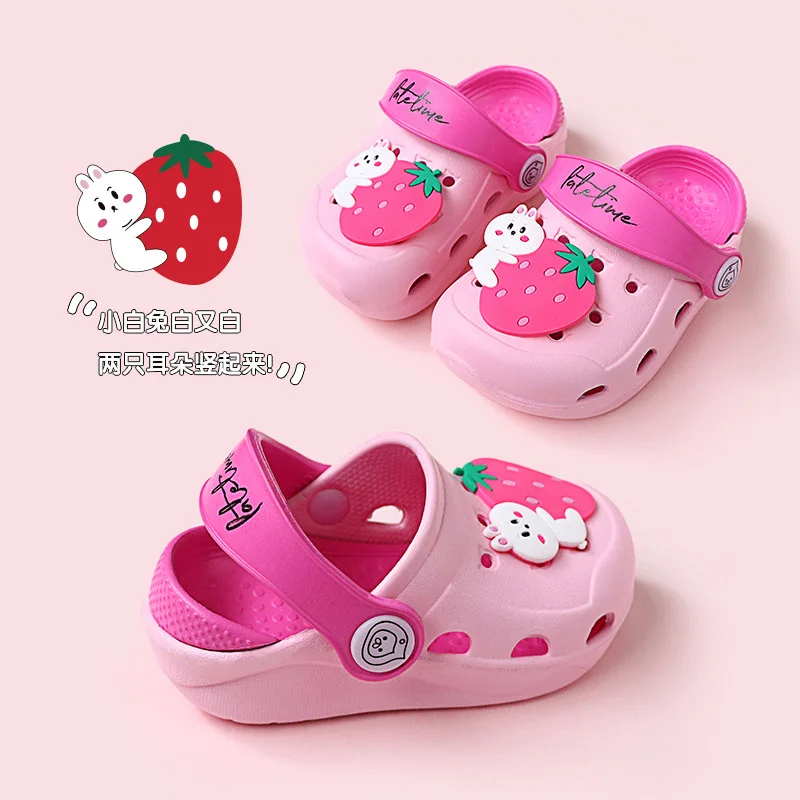 Baby Slippers Summer 1-3 Years Old Garden Shoes Boys' Girlss' Indoor Home Children's Hole Shoes Children's Antiskid Sandals