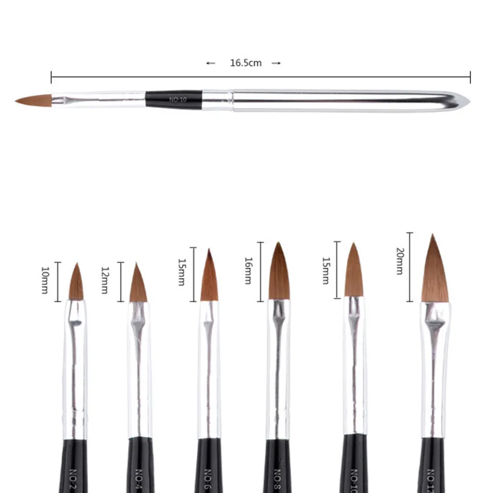 

Набор из 6 кистей для дизайна ногтей со стразами, прецизионные инструменты для точечной росписи и рисования, для креативного дизайна ногтей, акриловый маникюрный набор