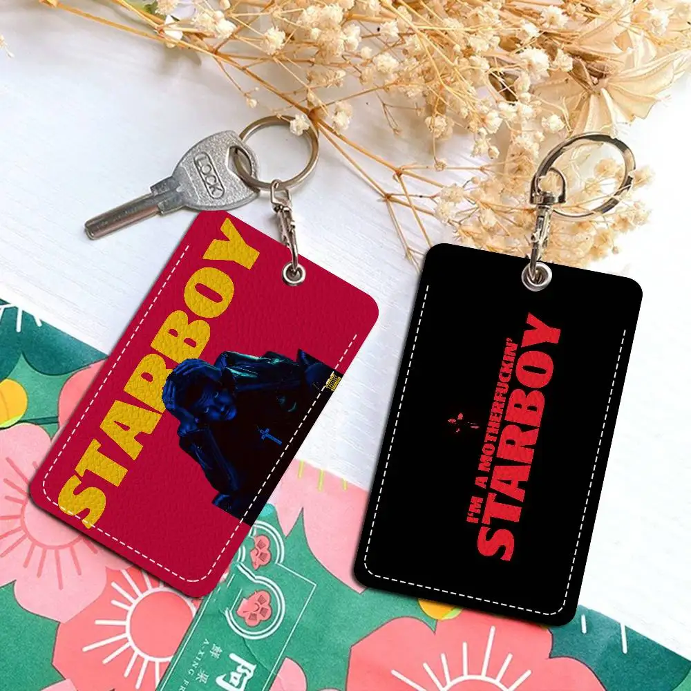 سلسلة المفاتيح W-Weeknd H-Hurry Up Tomorrow مع حامل بطاقة الوصول، وبطاقة الحافلة وبطاقة الهوية وبطاقة البنك