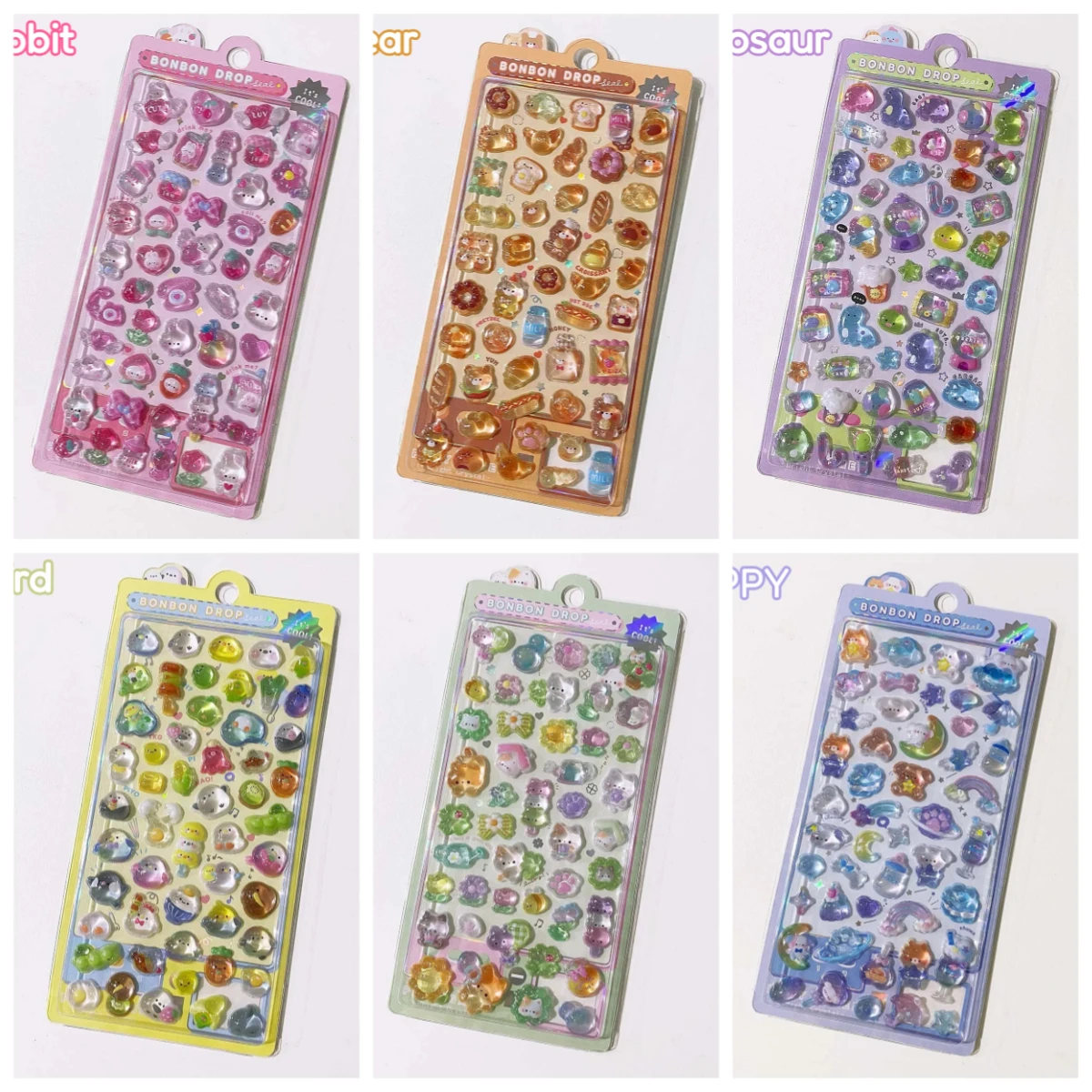 ملصقات مادة كرتونية ثلاثية الأبعاد من سلسلة الحيوانات الصلبة عالية القيمة، ملصقات قرطاسية للأطفال