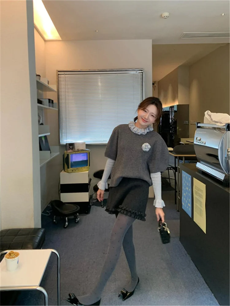 Ele Doll Kragen Strickpullover Damen Faionable Frühling Neue High-End Einzigartige Super Schöne Top Koreanische Sle Long Sve