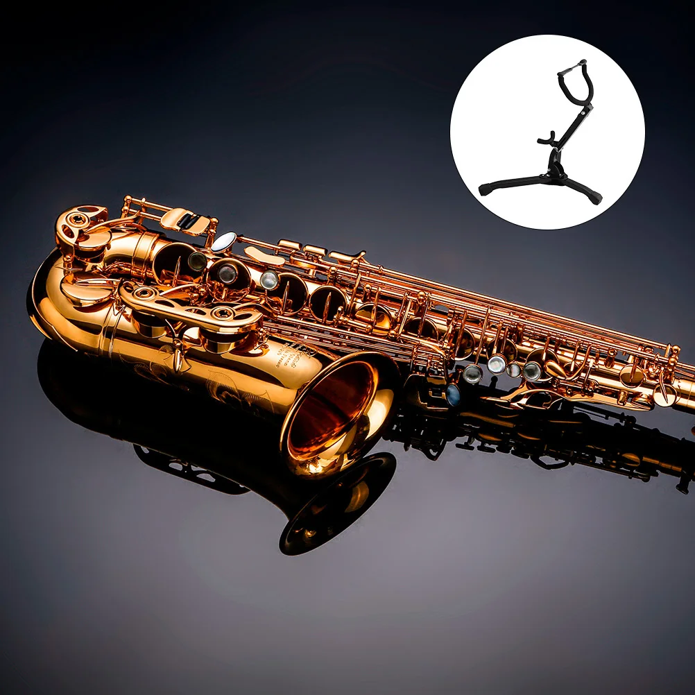 

Universal Saxophone Holder Black Foldable Tripod Stand For Alto Tenor Sax Storage Display Rack Instrument Bracket
