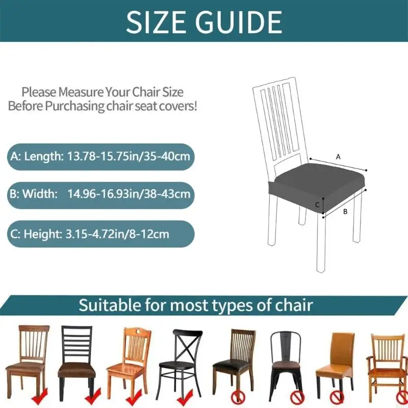 Waterproofs PU Stool Cover With Double Elastics Strap for Secure On Various Chairs Indoor Outdoor Use B03E