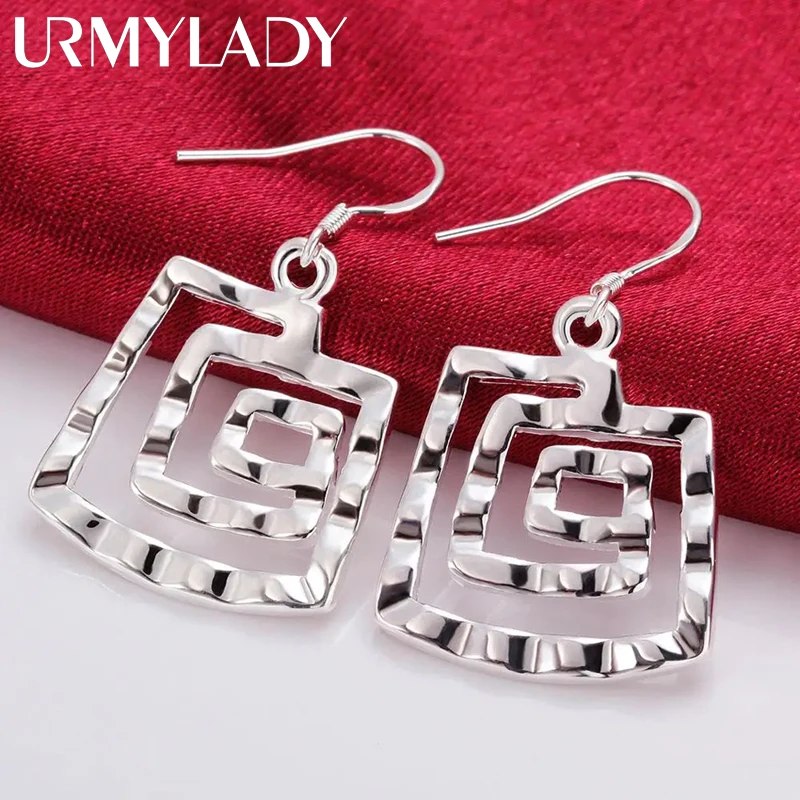 Hot Charms Pretty 925 Sterling Silver Beautiful drop Earrings for Women fashion fine party wedding Jewelry Holiday gifts