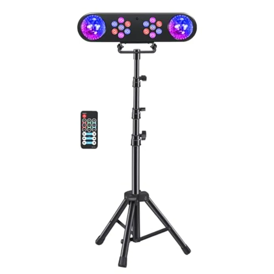 

DJ Party Lights with StandParty Bar Light Rotating Ball Disco Lights and Corlorful Par Light Stage Lighting System Sound Activa