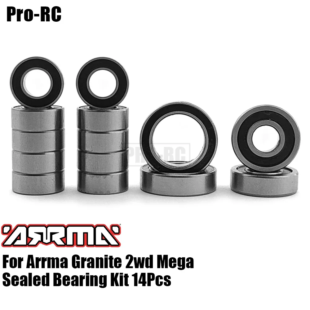 

For Arrma Granite 2wd Mega Sealed Bearing Kit 14Pcs