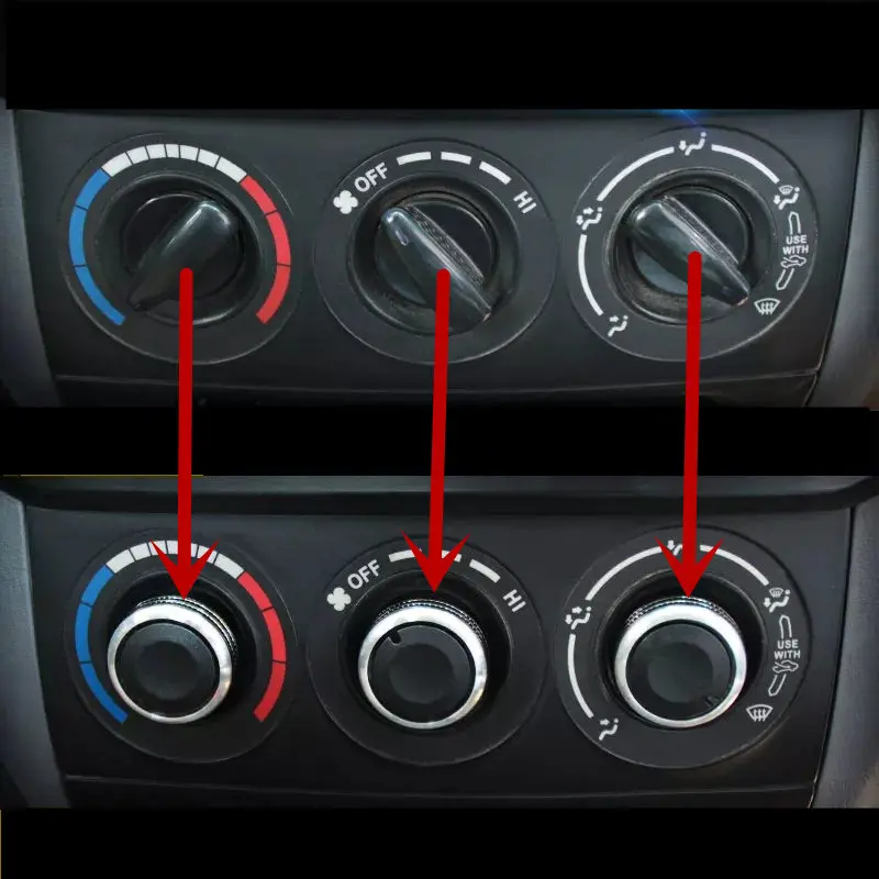 Car Conditioning Controller Modified Knob For Geely LC PANDA 3piece