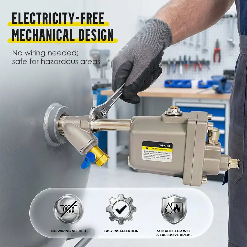 

Автоматический дренажный клапан для воздушного компрессора WBK-58/20: быстрое автоматическое сливание воздуха без потерь