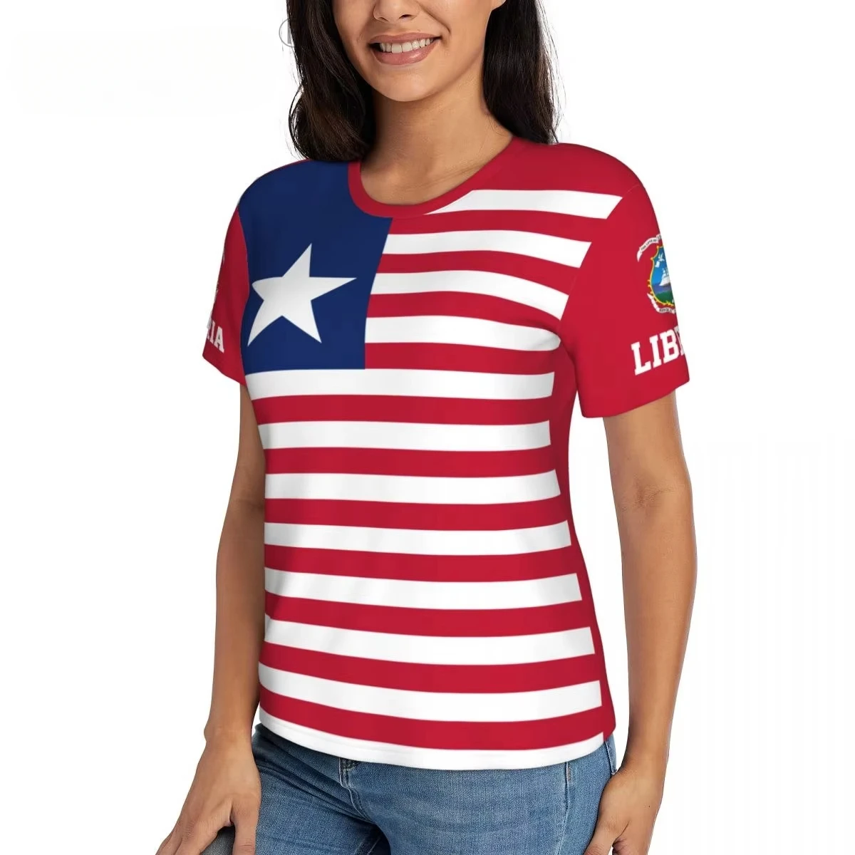 Liberia Flag Kosovo Latvia Flag Lebanon Flag Pattern 3D Printing Comfortable Breathable Quick Drying Casual Jersey