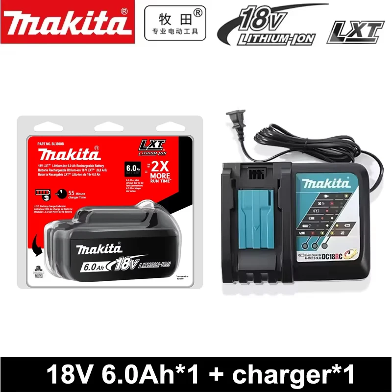 

Genuine Makita 6Ah For BL1860 18V Battery Power Tools Li-ion Replacement LXT BL1850 BL1840 for 18V Screwdriver with BMS