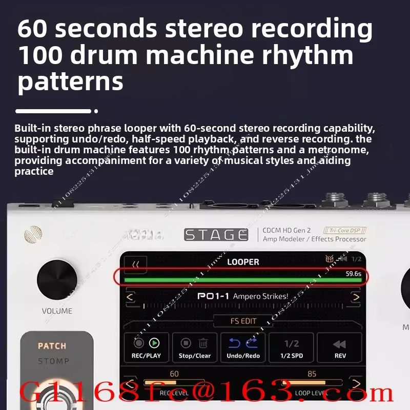 Electric Guitar Integrated Effects Device 2nd Generation Folk Bass Phrases