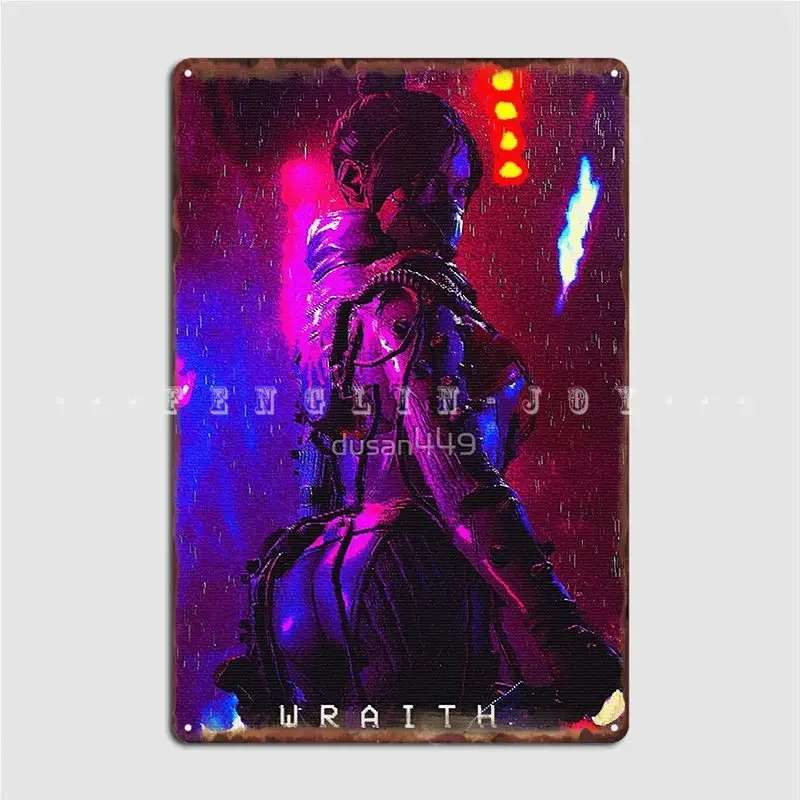 Apex Legends Wraith Season 3 Metal Plaque Poster Garage Decoration Home Wall Pub Designing Tin Sign Poster