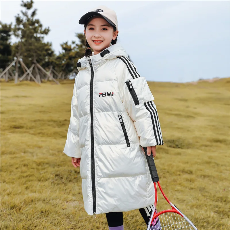 new children's down jacket boys and girls thickening middle and big children's middle and long windproof thickening  coat