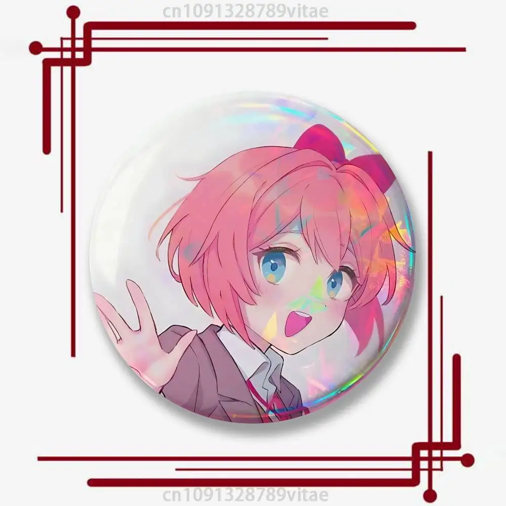 Niedliche S-Sayoris-S DDLC 25mm 75mm 44mm 58mm 32m Münzabzeichen, personalisierte handgefertigte runde Broschen, Anstecknadeln, Accessoires – Detail 17