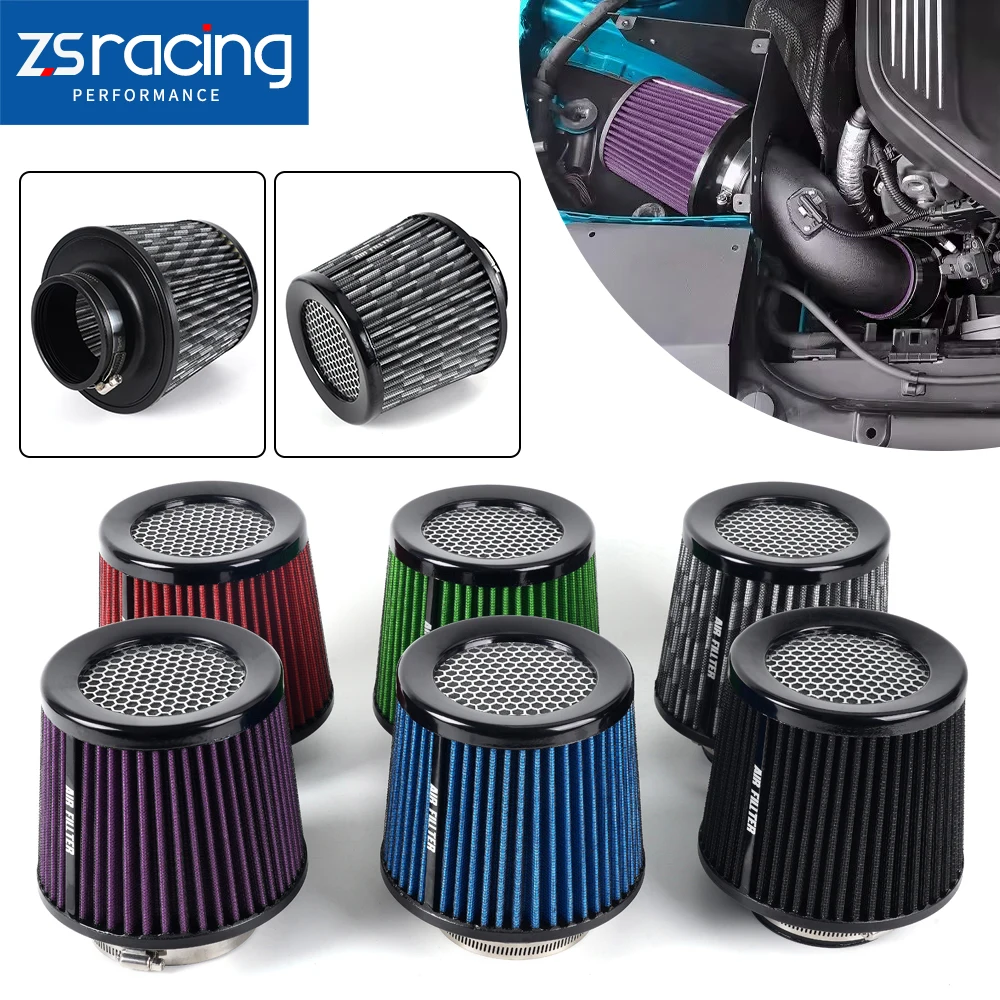 

ZSRacing 76mm 3Inch Universal Upgrade High Flow Air Intake Filter Replacement Cone Air Filters Quality Dry Air Filter OFI105