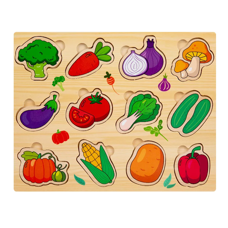 

Children's early education fun enlightenment cognitive matching vegetables ocean puzzle puzzle board educational toys