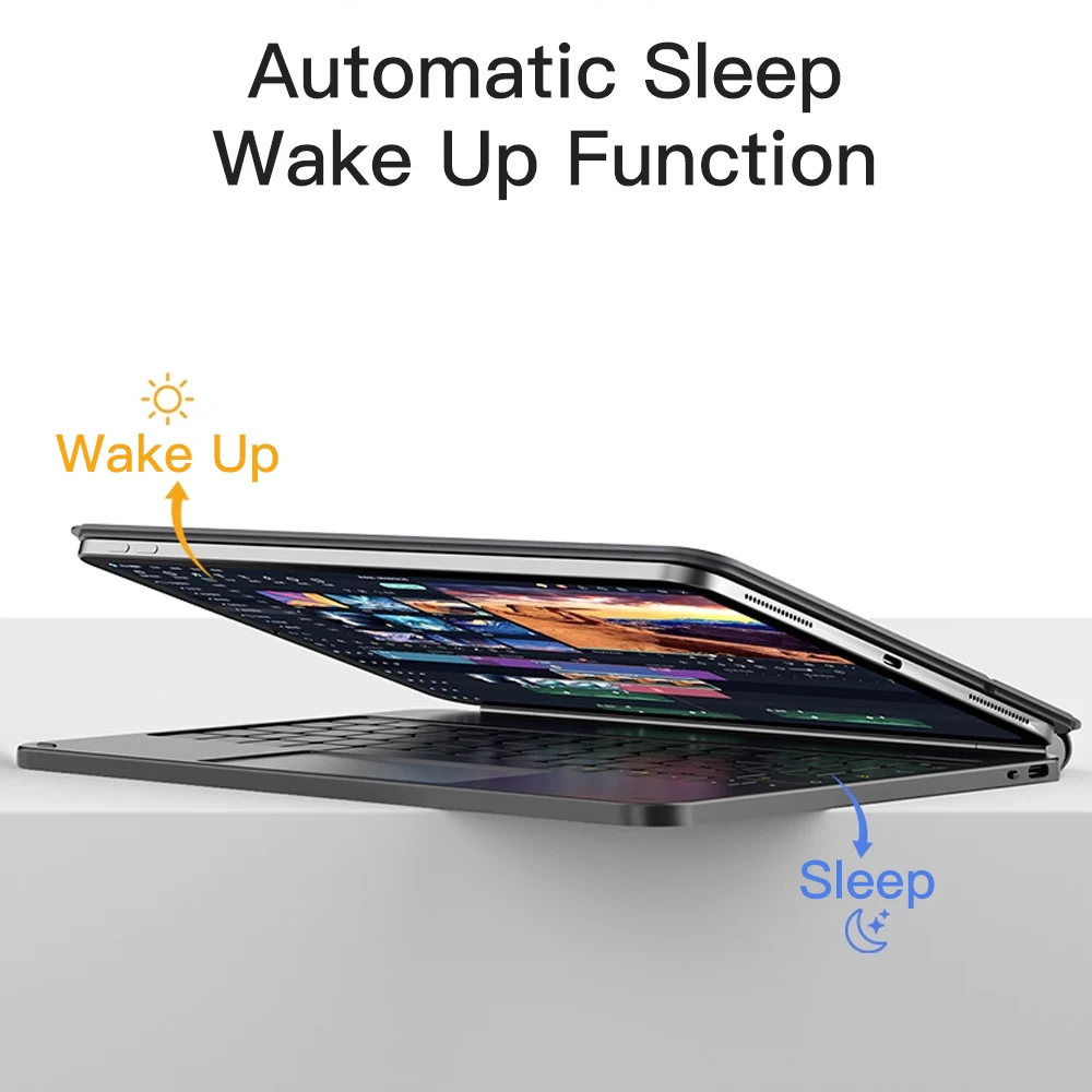 READYYEAH Magische Tastatur für iPad 2025, 11. A16 2025, Air 11 M3 iPad-Hülle, intelligente magnetische Buchabdeckung, Hintergrundbeleuchtung, Touchpad, hebräisch