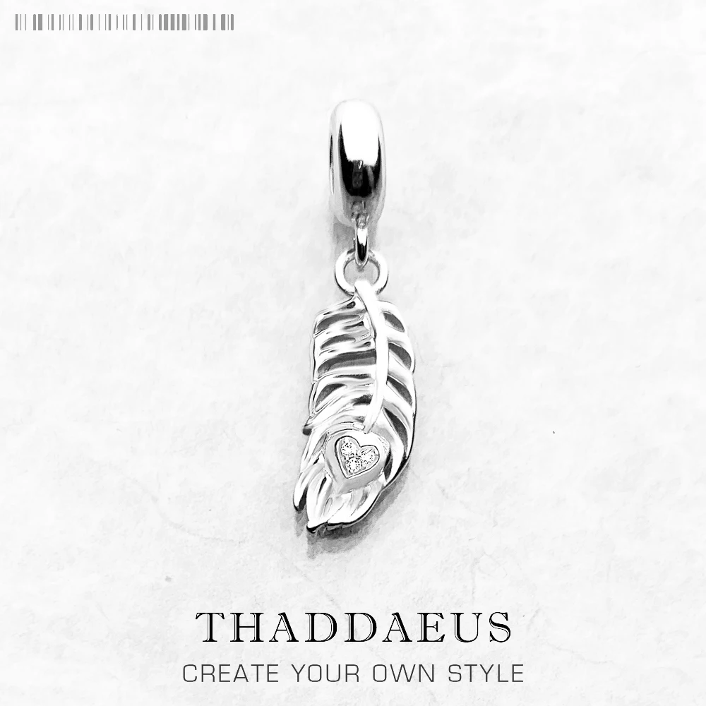 

Charm Pendant Feather with Heart,2022 Winter New Jewelry Romantic Gift For Women 925 Sterling Silver