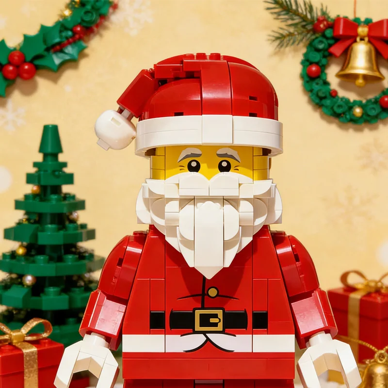 761-teiliges Weihnachtsmann-Minifiguren-Baustein-Set, Puzzle-Modell, beliebtes Weihnachtsspielzeug, maßstabsgetreue Geburtstags- und Weihnachtsgeschenke für Freunde – Detail 5