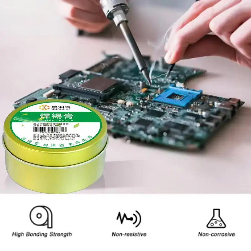Solder Paste For Electronics Solder Paste In Jar No Goopy Safe Clean Residues Paste Rosin Paste Soldering Flux For Soldering
