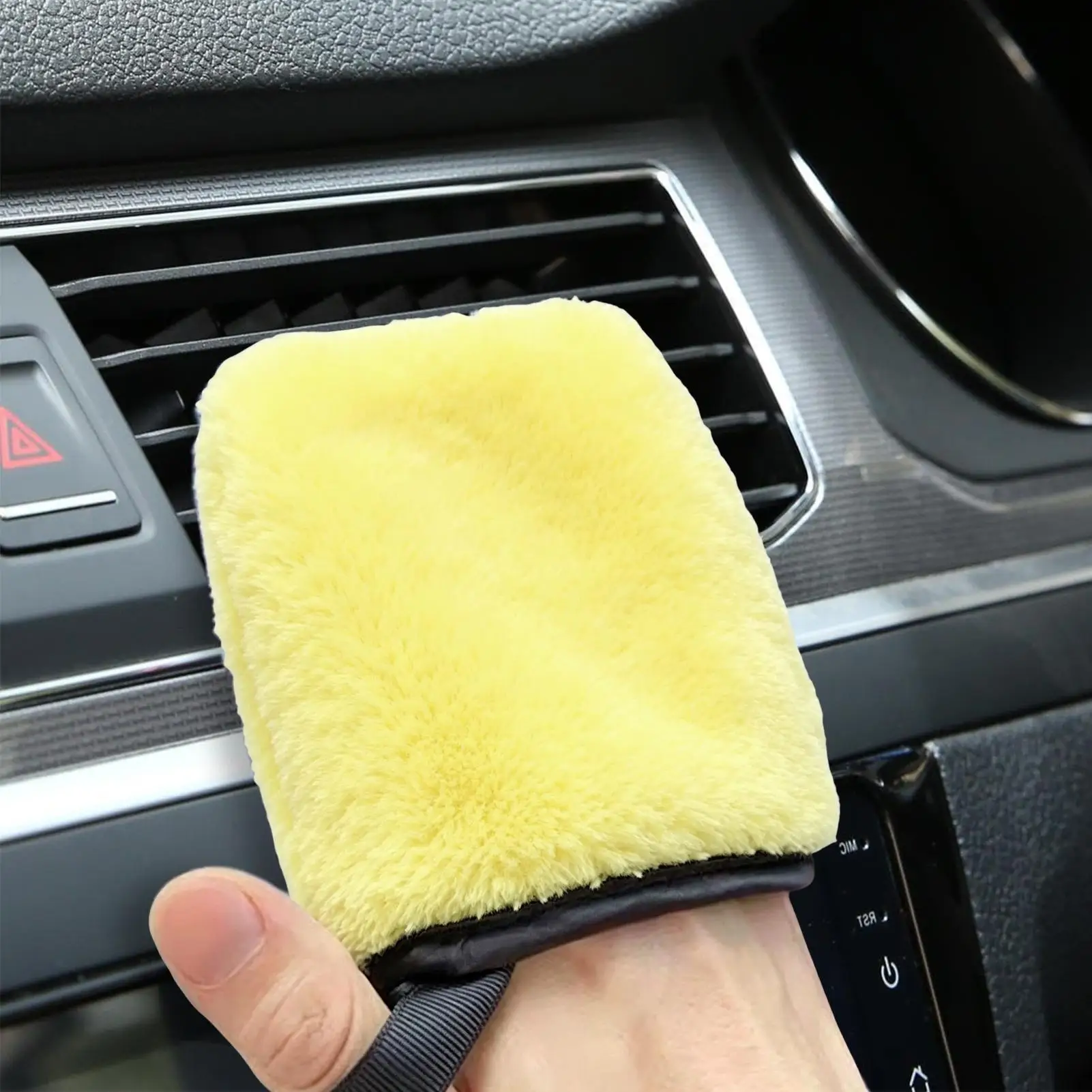 1PC Wash Mitt  Soft Microfiber Car Wax Applicator Mitts Polishing Sponge Wax Foam Applicator Pad for Car Cleaning Accessories