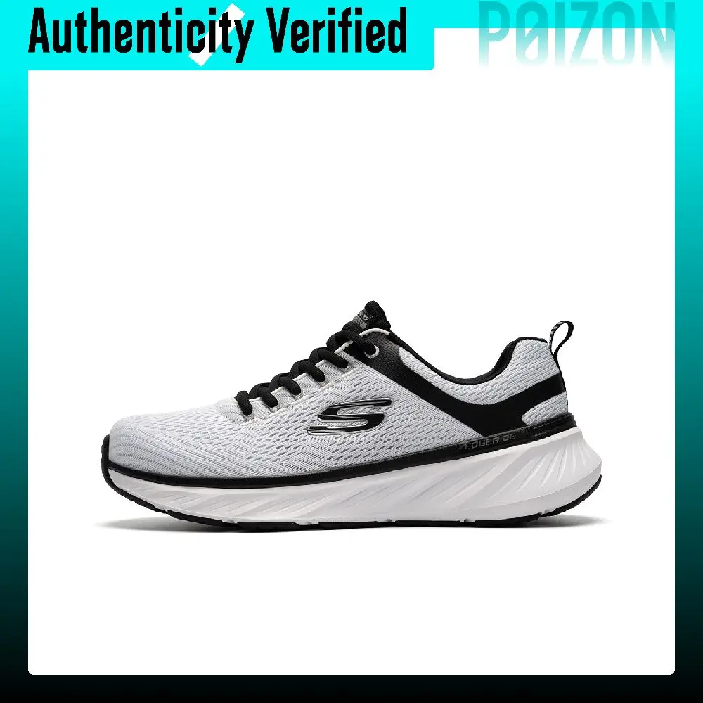 Skechers Edgeride Fashion And Versatile Comfortable Low top Casual Shoes Men's Black White 232843-WBK