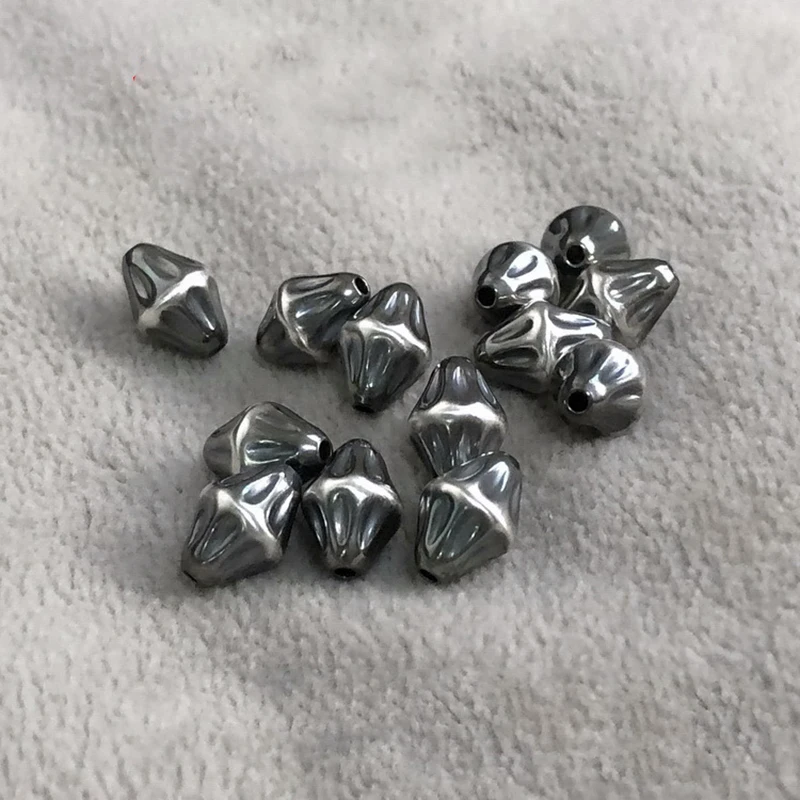 925 Sterling Silver Navajo Style Pearl Beads Bulk Smooth/Oval & Textured Teardrop/Drop for DIY Jewelry Wholesale Findings