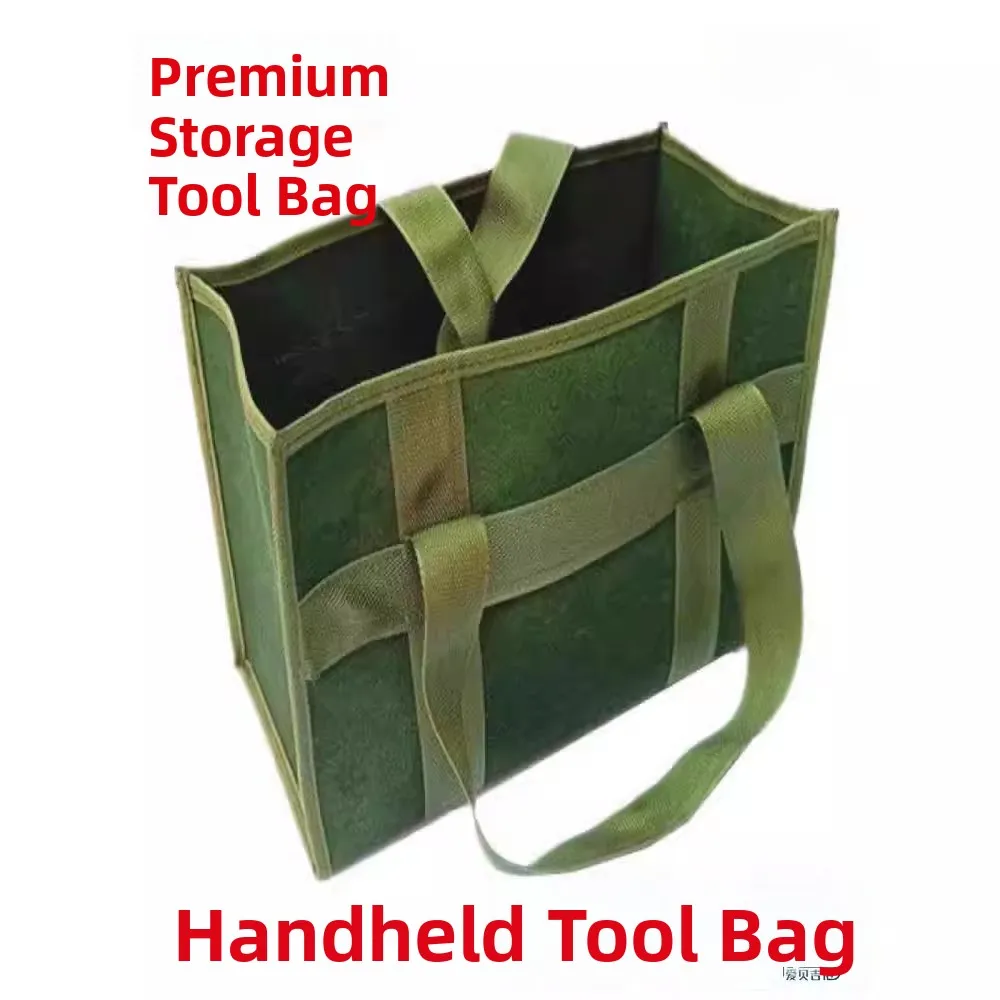 

Утолщенная холщовая сумка для инструментов, портативная сумка-тоут для хранения фурнитуры, износостойкая, прочная, с застежкой-молнией, мягкая холщовая сумка