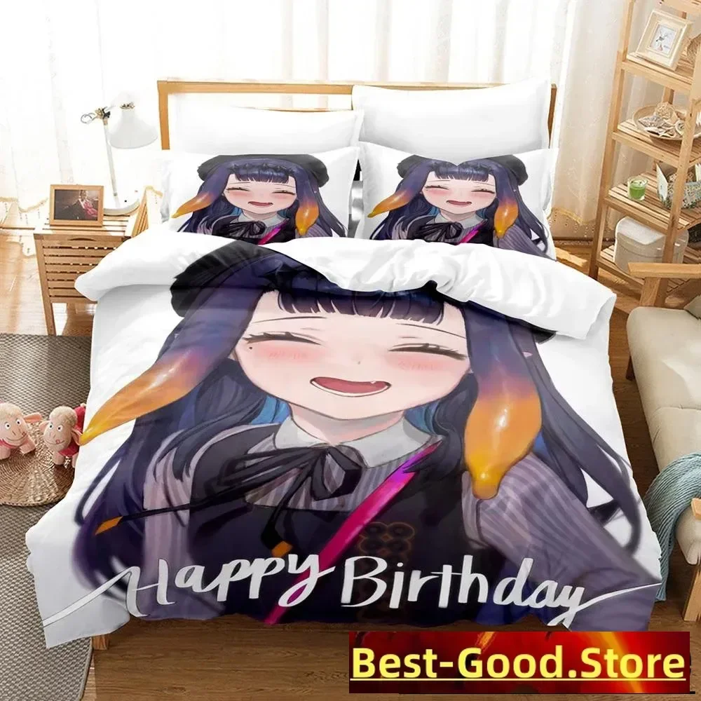 Hololive Ninomae Ina'nis holoEN Bedding Set Boys Girls Twin Queen Size Duvet Cover Pillowcase Bed Kids Adult Home Textile