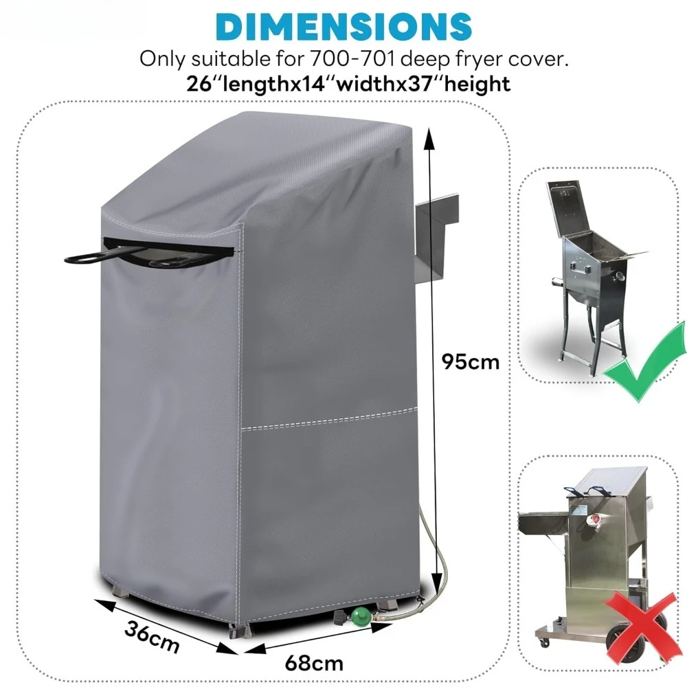 

Водонепроницаемая хлопковая крышка для фритюрницы с завязками, для емкости объемом 4 галлона