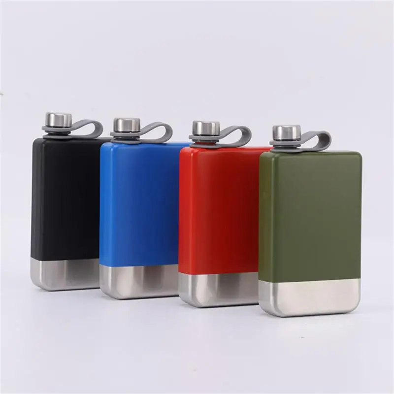 Small Flagon Durable Portable Matt Black Red Stylish And Durable Flask Flagon Portable Barware Safe Fashionable Blue Army Green