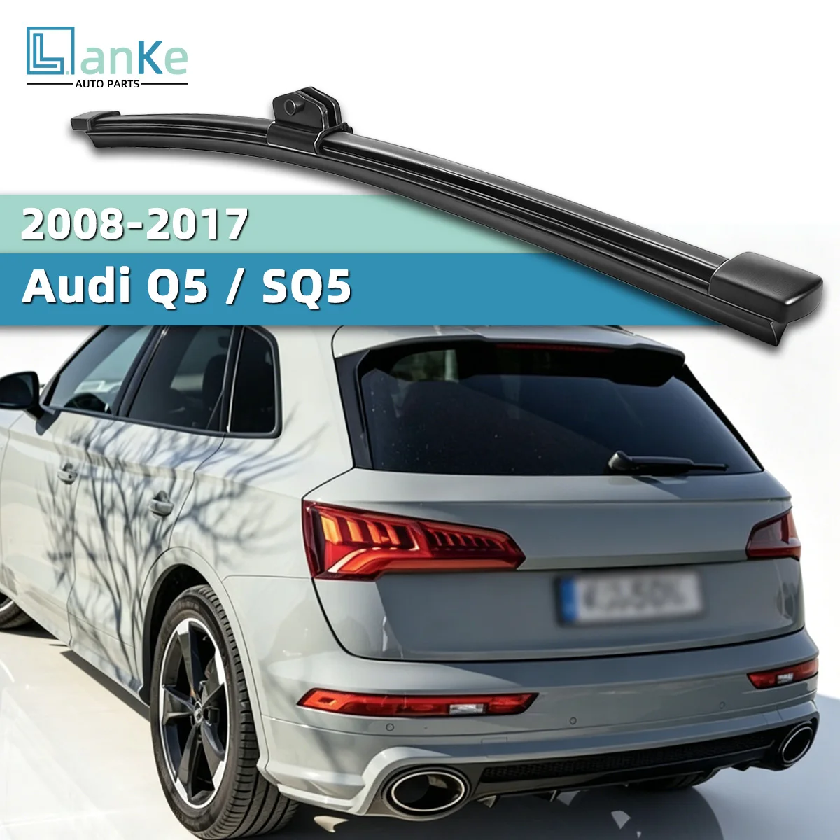 Lanke Rear Window Windshield Wiper Fit For Audi Q5 / Sq5 2008-2017 Premium Oem Rear Wiper Blade Arm Replacement Durable Fit