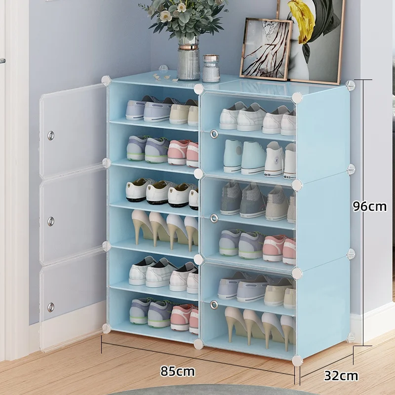 Stackable Portable Plastic Shoe Rack Organizer Cabinet-Extendable High-quality Modern-Style Living Room Furniture for Home