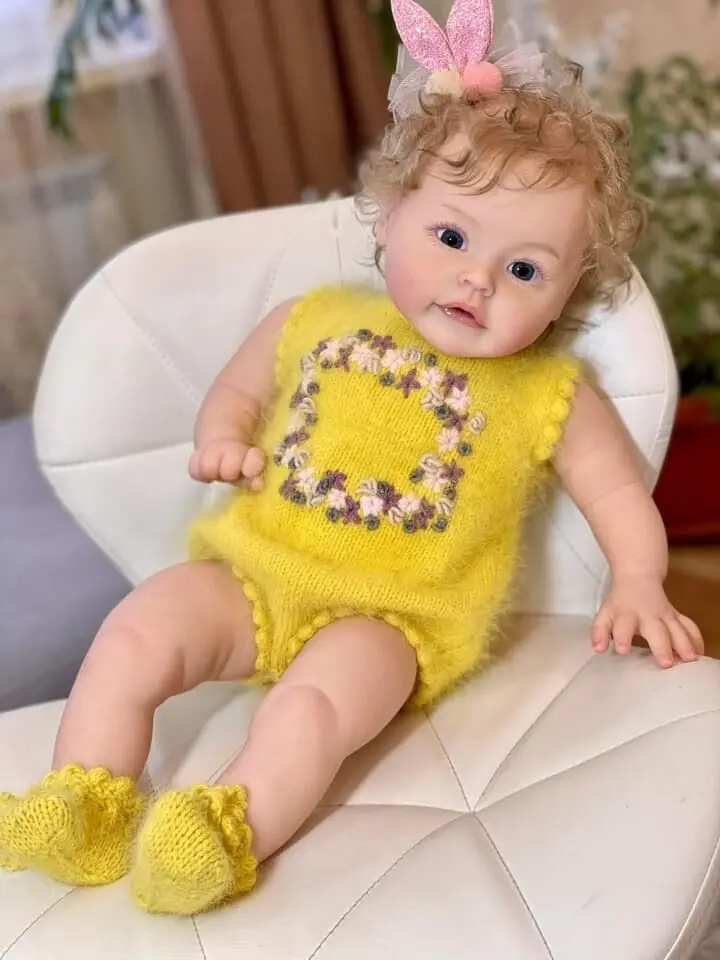 SUESUE bebes 60 CM Reborn Dolls Menina Curly Hair Lifelike Soft Silicone Cloth Body Newborn Boneca Toys Kids Birthday XMAS Gift