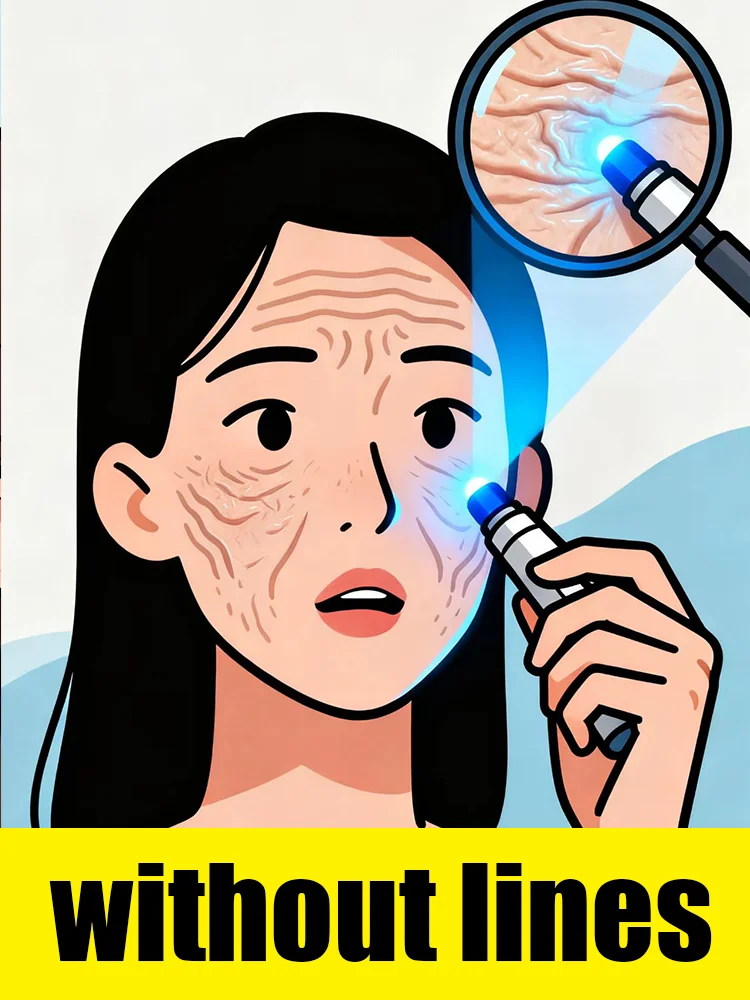 

The secret to a hydrated, flawless complexion: a special blue light pen will tell you.