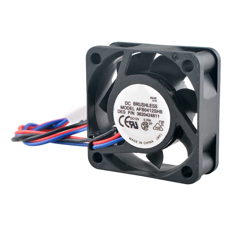 

(2 шт.) Вентилятор охлаждения AFB0412SHB с двойным шарикоподшипником, 4 см, 40 мм, 40x40x15 мм, DC12V, 0.35A, 3-контактный, 11000 об/мин, для маршрутизаторов и коммутаторов