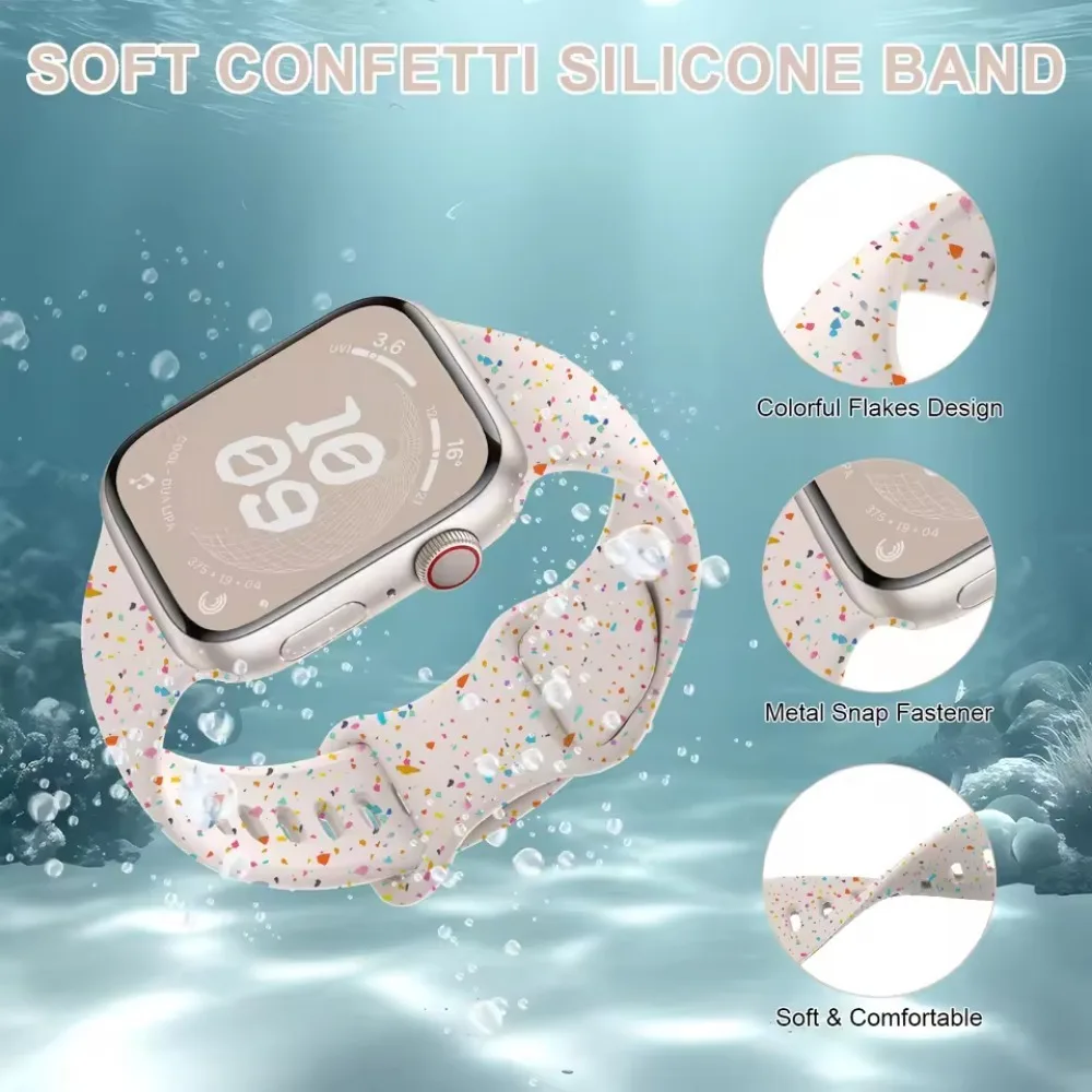 Silikonarmband für Apple Watch Ultra 2 49 mm 10 46 mm 42 mm 9 8 7 45 mm 41 mm, weiches Gummi, bequemes Band, IWatch 6 5 SE, austauschbar